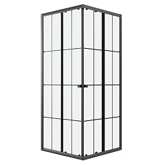 Душевой уголок Niagara Eco NG-1009-14QKL 90х90х190 стекло клетка 4 мм, цвет профиля черный без поддона