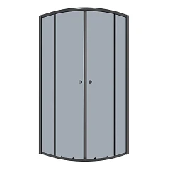 Душевой уголок Niagara Eco NG-1007-14T 90х90х190 стекло тонированное 4 мм, цвет профиля черный без поддона