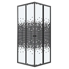 Душевой уголок Niagara Eco NG-1009-14QBLACK 90х90х190 стекло мозаика 4 мм, цвет профиля черный без поддона