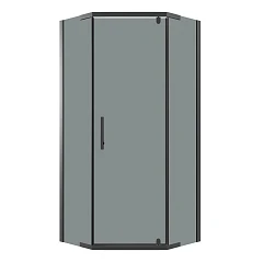 Душевой уголок Niagara Eco NG-1009-14DT 90х90х190 стекло тонированное 4 мм, цвет профиля черный без поддона