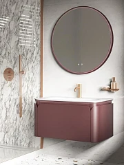 Комплект мебели Knotlor Цветение 80 с подсветкой бордо