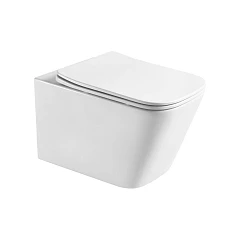 Унитаз подвесной Aquatek ЛИБРА торнадо 51*35*34, сиденье с механизмом плавного закрывания