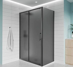 Душевой уголок Veconi Эво 100SP B, 160x100 стекло тонированное, профиль черный (без поддона)