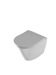 Подвесной унитаз Knotlor Эссенция WC490WG 36*49 безободковый с системой смыва "Торнадо" и крышкой-сиденьем микролифт