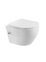 Подвесной унитаз-биде BelBagno Марино/Marino 36*52 безободковый Торнадо со смесителем и крышкой-сиденьем микролифт