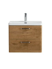 Тумба с раковиной BelBagno Дуэ/Due 50 Rovere Nature, ручки атласный никель
