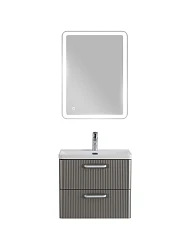 Комплект мебели BelBagno Дуэ/Due 50 сатин, ручки белые