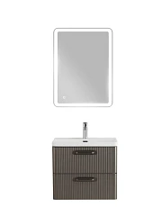 Комплект мебели BelBagno Дуэ/Due 50 оружейная сталь, ручки матовый темный никель