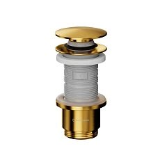 Донный клапан Whitecross A707GLB click/clack 5/4" универсальный золото брашированное