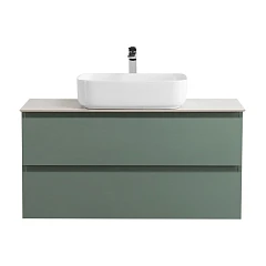 Тумба с раковиной BelBagno Крафт/Kraft 100 еловая матовая со столешницей Bianco Opaco