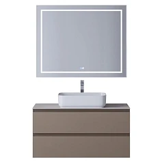 Комплект мебели BelBagno Крафт/Kraft 100 бежевый матовый со столешницей Bianco Opaco