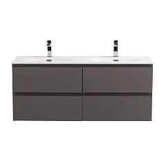 Тумба с раковиной BelBagno Крафт/Kraft 120 с четырьмя ящиками темно-серая матовая (раковина BB-8099-120-2)