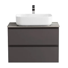 Тумба с раковиной BelBagno Крафт/Kraft 60 темно-серая матовая (столешница Granito)