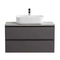 Тумба с раковиной BelBagno Крафт/Kraft 90 темно-серая матовая (столешница KEP-90-MGL)