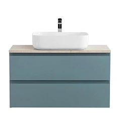 Тумба с раковиной BelBagno Крафт/Kraft 90 голубая матовая (столешница KEP-90-MCO)