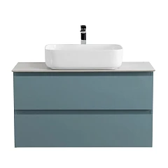 Тумба с раковиной BelBagno Крафт/Kraft 90 голубая матовая (столешница KEP-90-BO)