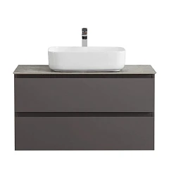 Тумба с раковиной BelBagno Крафт/Kraft 90 темно-серая матовая (столешница KEP-90-GRN)