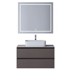 Комплект мебели BelBagno Крафт/Kraft 80 темно-серый матовый (столешница Bianco Opaco)