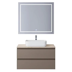 Комплект мебели BelBagno Крафт/Kraft 80 бежевый матовый (столешница Marmo Crema Opaco)