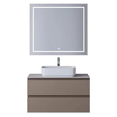 Комплект мебели BelBagno Крафт/Kraft 80 бежевый матовый (столешница Bianco Opaco)