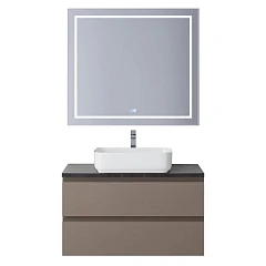 Комплект мебели BelBagno Крафт/Kraft 80 бежевый матовый (столешница Marmo Nero Opaco)