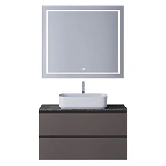 Комплект мебели BelBagno Крафт/Kraft 80 темно-серый матовый (столешница Granito)