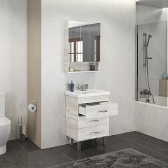 Комплект мебели Comforty Никосия 60Н дуб белый (раковина Fest 60) Комплект мебели Comforty Никосия 60Н дуб белый (раковина Fest 60)