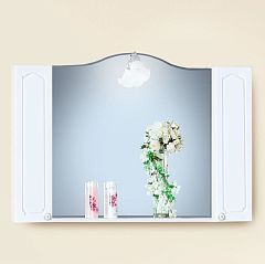 Зеркало-шкаф Бриклаер Лючия 120 белый глянец