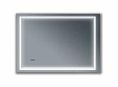 Зеркало Бриклаер Эстель-2 100 с Led подсветкой, инфракрасный выключатель, часы
