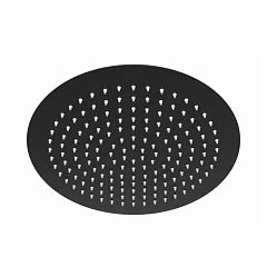 Верхний душ WasserKRAFT A160 круглый, черный покрытие Soft-touch