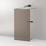 Душевая перегородка Cezares LIBERTA-L-2-90-120-BR-NERO Walk-in 90*120*195 L/R с возможностью двустороннего входа, стекло бронза, профиль черный без поддона Душевая перегородка Cezares LIBERTA-L-2-90-120-BR-NERO Walk-in 90*120*195 L/R с возможностью двустороннего входа, стекло бронза, профиль черный без поддона