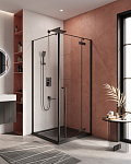 Душевой уголок Cezares Liner A-1-90-C-NERO-R 90*90*195 профиль черный матовый без поддона Душевой уголок Cezares Liner A-1-90-C-NERO-R 90*90*195 профиль черный матовый без поддона