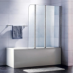 Шторка на ванну Koller Pool Aqua Line MW3DA 107*140 L/R прозрачная Transparent 5мм Calc Free хром