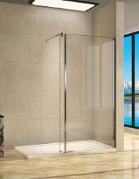 Душевая перегородка WeltWasser WW400 Walk-in 50G+30G 50*30*185 L/R с опорным профилем без поддона Душевая перегородка WeltWasser WW400 Walk-in 50G+30G 50*30*185 L/R с опорным профилем без поддона