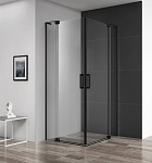 Душевой уголок Cezares SLIDER-AH-2-70/80-80/90-C-NERO 80/90*70/80*195 профиль черный без поддона Душевой уголок Cezares SLIDER-AH-2-70/80-80/90-C-NERO 80/90*70/80*195 профиль черный без поддона