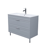Тумба с раковиной Iddis Oxford 100 светло-серая Soft Touch (тактильный матовый) Тумба с раковиной Iddis Oxford 100 светло-серая Soft Touch (тактильный матовый)