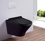 Подвесной унитаз Esbano Aster 37*49 Matt Black безободковый с крышкой-сиденьем микролифт Slim Подвесной унитаз Esbano Aster 37*49 Matt Black безободковый с крышкой-сиденьем микролифт Slim