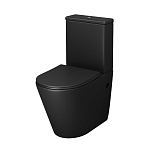 Унитаз-компакт Grossman Color GR-4480BMS 36,5*62 черный матовый безободковый с крышкой-сиденьем микролифт Slim Унитаз-компакт Grossman Color GR-4480BMS 36,5*62 черный матовый безободковый с крышкой-сиденьем микролифт Slim