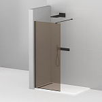 Душевая перегородка Cezares LIBERTA-L-1-100-120-BR-NERO Walk-in 100*120*195 L/R с односторонним входом, стекло бронза, профиль черный без поддона Душевая перегородка Cezares LIBERTA-L-1-100-120-BR-NERO Walk-in 100*120*195 L/R с односторонним входом, стекло бронза, профиль черный без поддона