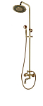 Душевая стойка Bronze DE Luxe Royal 10121PF/1 двойной цветок с резным изливом Душевая стойка Bronze DE Luxe Royal 10121PF/1 двойной цветок с резным изливом