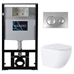 Комплект инсталляции Azario Grado, клавиша смыва AZ-8200-0011 Комплект инсталляции Azario Grado, клавиша смыва AZ-8200-0011
