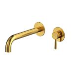 Смеситель Whitecross Y Brushed Gold Y1215GLB для раковины скрытый монтаж брашированное золото Смеситель Whitecross Y Brushed Gold Y1215GLB для раковины скрытый монтаж брашированное золото