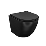 Подвесной унитаз Iddis Blanco BLAR3BMi25 37*48 безободковый черный матовый с крышкой-сиденьем микролифт Slim Подвесной унитаз Iddis Blanco BLAR3BMi25 37*48 безободковый черный матовый с крышкой-сиденьем микролифт Slim