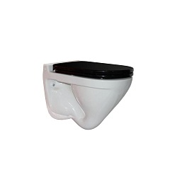 Подвесной унитаз Sanita Luxe Attica Color Black 34*49 c крышкой-сиденьем сиденьем микролифт Подвесной унитаз Sanita Luxe Attica Color Black 34*49 c крышкой-сиденьем сиденьем микролифт