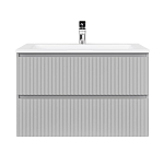 Тумба под раковину Raval Coste 80 подвесная светло-серая