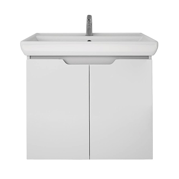 Тумба с раковиной Dreja Q Plus (D) 70 белый глянец