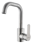 Смеситель Esko Orlando OL26M для раковины, поворотный, нерж.сталь Смеситель Esko Orlando OL26M для раковины, поворотный, нерж.сталь