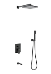 Душевой комплект Berges Nardis 71006 с изливом черный матовый Душевой комплект Berges Nardis 71006 с изливом черный матовый