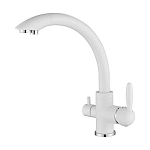 Смеситель Paulmark Essen Es213001-WH(431) для кухни белый матовый Смеситель Paulmark Essen Es213001-WH(431) для кухни белый матовый