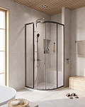 Душевой уголок Cezares Relax 304-R-2-100-C-GM 100*100*200 профиль оружейная сталь без поддона Душевой уголок Cezares Relax 304-R-2-100-C-GM 100*100*200 профиль оружейная сталь без поддона